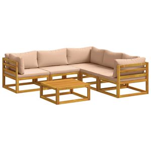 vidaXL Zestaw Sof 6 szt. naturalny Lite Drewno Akacji