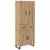 vidaXL Highboard 2 szt. Dąb rzemieślniczy 69,5 x 34 x 180 cm