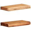 vidaXL P&oacute;łki ścienne 2 szt. 30x20x3,5 cm Drewno lite Akacja