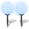 vidaXL Lampy do oświetlenia ścieżki, 2 szt, LED, 30 cm, ze szpikulcami