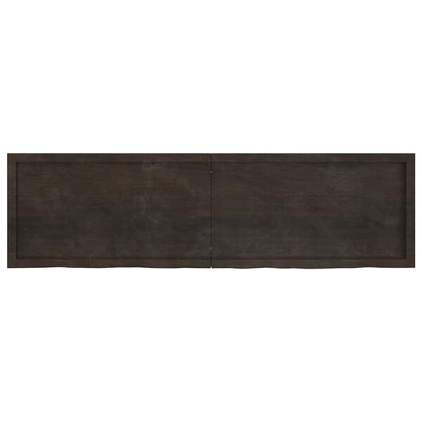 vidaXL Blat do łazienki, ciemnobrązowy, 180x50x(2-6) cm, lite drewno