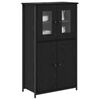 vidaXL Highboard Czarny Dąb 62 x 32 x 106,5 cm Materiał drewnopochodny
