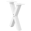 vidaXL Nogi do stolika kawowego w kształcie litery X 2 szt. Białe 30x(30-31) cm Stal
