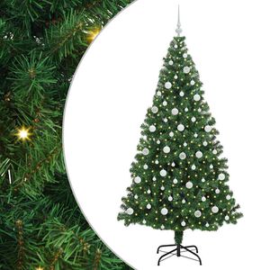 vidaXL Sztuczna choinka z podstawą Zielony 210 cm PVC i Stal i Plastik
