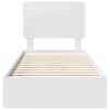 vidaXL Łóżko z miejscem do przechowywania z szufladą Biały 90 x 190 cm