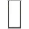 vidaXL Nogi do stołu barowego w kształcie litery U 2 szt. Antracyt 50x(100-101) cm Stal