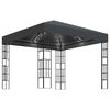 vidaXL Altana ze sznurem lampek LED, 3x3 m, antracytowa