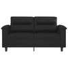 vidaXL 2-osobowa sofa, czarna, 120 cm, sztuczna sk&oacute;ra