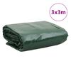 vidaXL Plandeka, zielona, 3x3 m, 650 g/m²