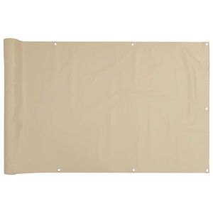 vidaXL Parawan balkonowy, beżowy, 120x400 cm, tkanina Oxford