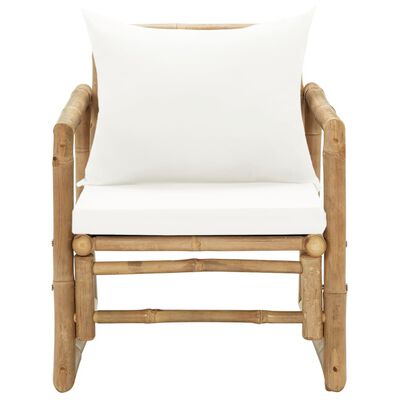 vidaXL Krzesła ogrodowe z poduszkami, 2 szt., bambusowe