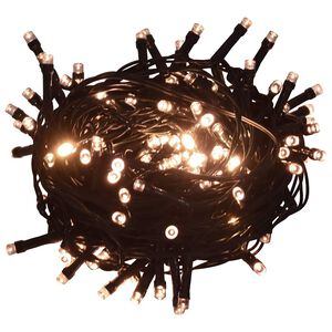 vidaXL Łańcuch z 400 lampkami LED, 40 m, 8 efekt&oacute;w, ciepła biel