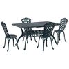 vidaXL Zestaw do jadalni w ogrodzie 5 szt. Zielony Aluminium