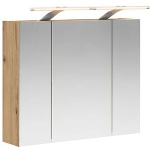 vidaXL Szafka z lustrem do łazienki Dąb artisan 60 x 14,5 x 50 cm