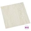 vidaXL Deski podłogowe 55 pcs Kremowy 5,11 m&sup2; PVC