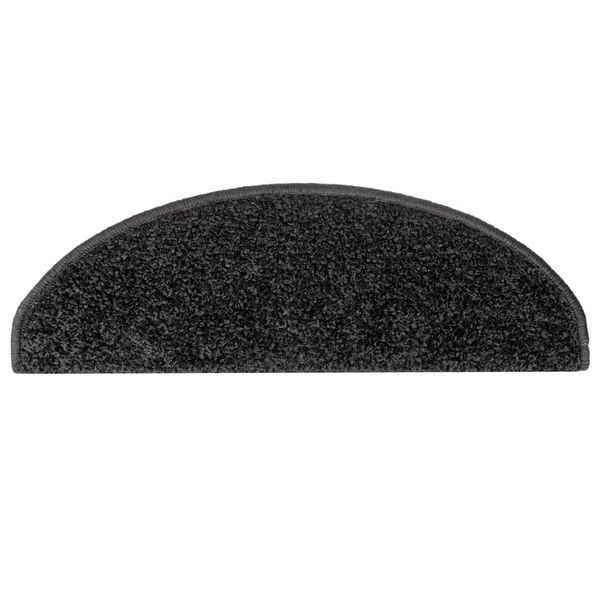 vidaXL Maty na schody 10 szt. 65x21x4 cm Czarne p&oacute;łokrągłe duże