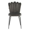 Venture Home Krzesła stołowe Limhamn, 2 szt., aksamitne, czarno-szare