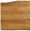 vidaXL Blat stołu, 80x80x2,5 cm, naturalna krawędź, lite drewno mango