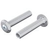 vidaXL Śruba Zablokowująca Gładki 2 szt. srebrny M6 x 30 mm Stal