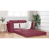 vidaXL Sofa Bed 60cm Czerwone wino tkanina