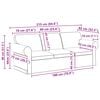 vidaXL Sofa 2 pcs Ciemna zieleń 215 x 82 x 80 cm tkanina