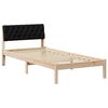 vidaXL Rama ł&oacute;żka brązowo-czarny 90 x 190 cm Lite drewno sosnowe