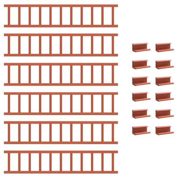 vidaXL Str&oacute;ż śniegu na dachu Czerwony 600 x 2,5 x 20 cm Stal