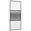 vidaXL Drzwi szklane 90 x 2 x 205 cm Aluminium Czarny