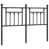 vidaXL Metalowe wymienne wezgłowie, czarne, 140 cm