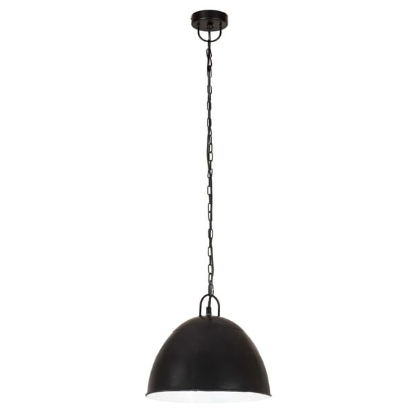 vidaXL Industrialna lampa wisząca, 25 W, czarna, okrągła, 31 cm, E27