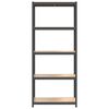 vidaXL Regały z 5 półkami, 2 szt., antracytowe