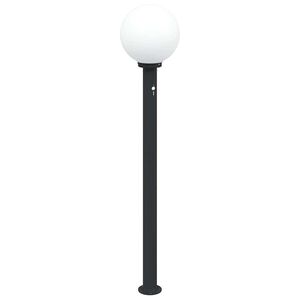 vidaXL Słupek oświetleniowy z czujnikiem 120 cm Czarny IP44