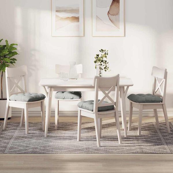 vidaXL Poduszki na siedziska 4 pcs Jasnoszary 40 x 40 cm