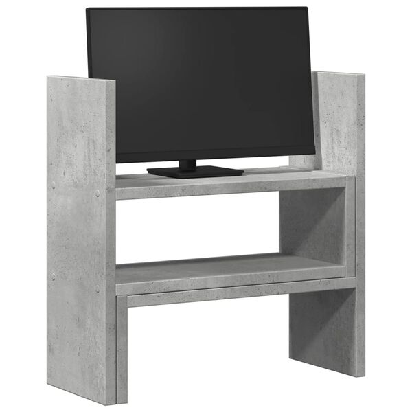 vidaXL Organizer na biurko, regulowany, szarość betonu, 40x17x41 cm