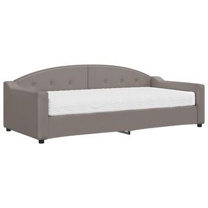 vidaXL Sofa z materacem do spania, kolor taupe, 90x200 cm, tkanina
