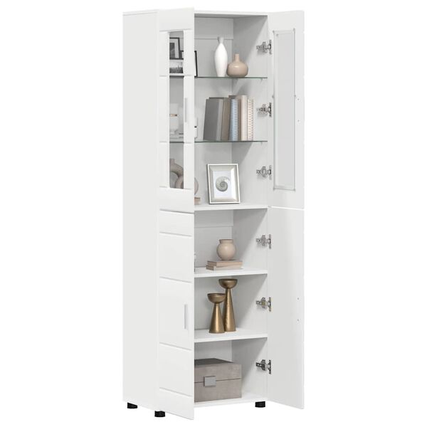 vidaXL Highboard FLORIN Biały 60 x 35 x 182 cm Materiał drewnopochodny