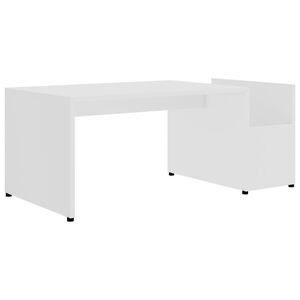 vidaXL Stolik kawowy, biały, 90x45x35 cm, materiał drewnopochodny