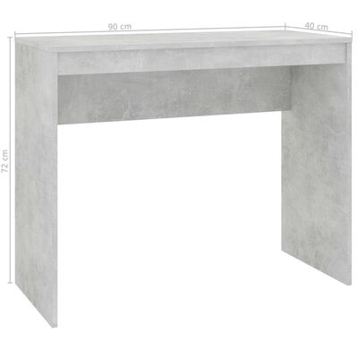 vidaXL Biurko, betonowa szarość, 90x40x72 cm, płyta wiórowa