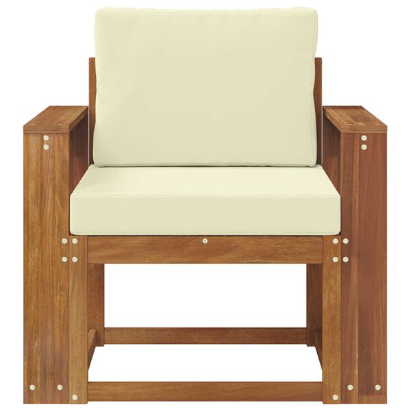 vidaXL Sofa na zewnątrz Lite drewno akacjowe i poliester Naturalny