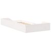 vidaXL Stelaż łóżkowy Biały 75 x 190 cm Lite drewno sosnowe