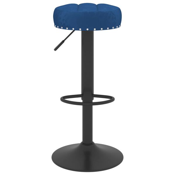 vidaXL Stołki barowe, 2 szt., niebieskie, tapicerowane aksamitem