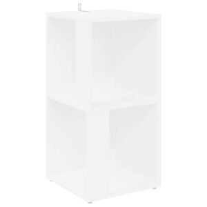 vidaXL Szafka narożna, biała, 33x33x67 cm, materiał drewnopochodny