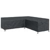 vidaXL Pokrowiec na meble Czarny 255 x 255 x 80 cm Tkanina Oxford 600D