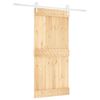vidaXL Drzwi przesuwne Naturalne i białe 95 x 210 cm