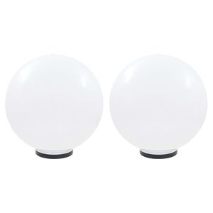 vidaXL Lampy ogrodowe LED, 2 szt., kuliste, 50 cm, PMMA