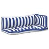 vidaXL Poduszka na zewnątrz 3 pcs Niebieski i biały 103 x 58 x 10 cm