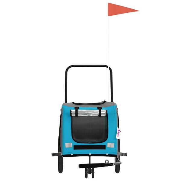 vidaXL Przyczepka rowerowa dla zwierząt, tkanina Oxford i żelazo