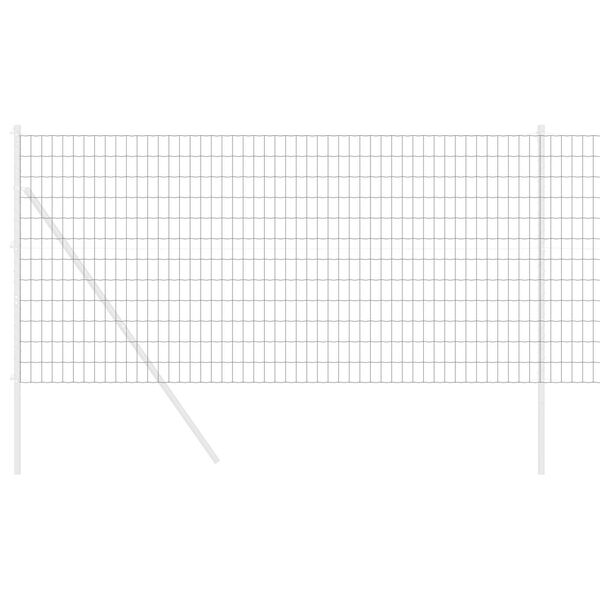 vidaXL Ogrodzenie Euro Szary 1,2 x 10 m Żelazo pokryte PVC