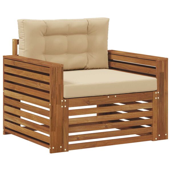 vidaXL Zestaw sof na zewnątrz Lite drewno akacjowe i poliester