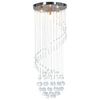 vidaXL Lampa sufitowa z kryształami i koralikami, srebrna, spirala, G9